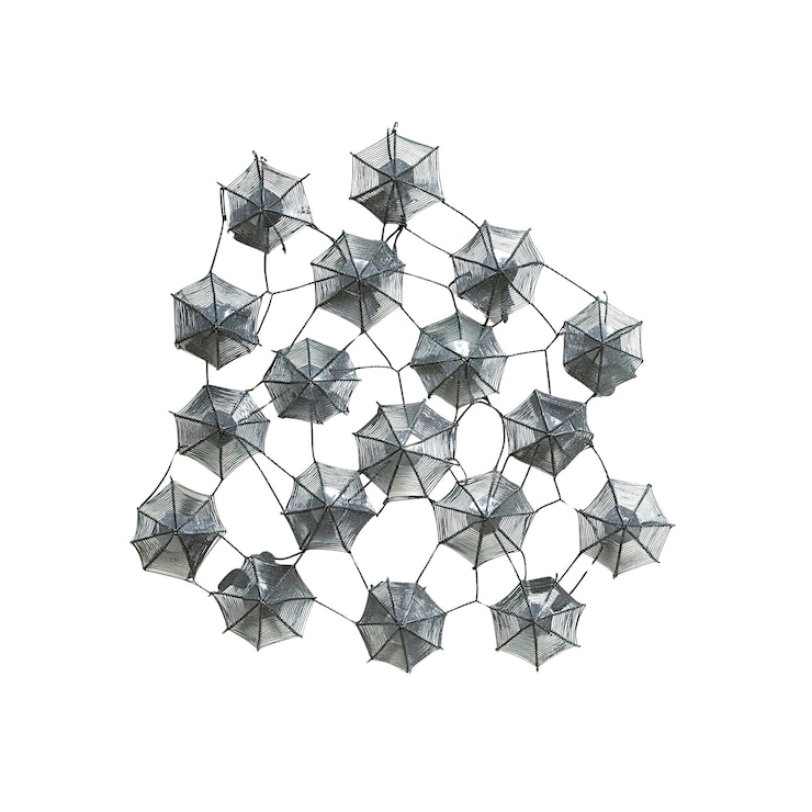 PSD abstract pattern of silver umbrellas interconnected
