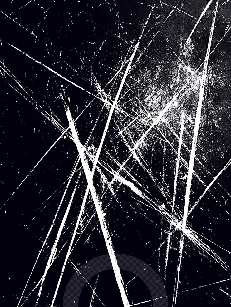 PSD abstract pattern of white lines etched on a black surface creating a striking visual