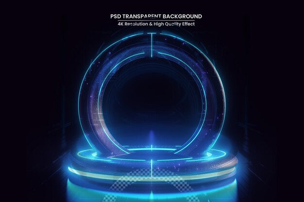 PSD abstract podium backgound video game of esports scifi gaming cyberpunk 3d futuristic neon glow room