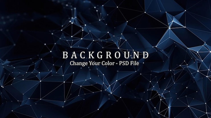 PSD абстрактное многоугольное пространство низкополигональный темный фон generative ai
