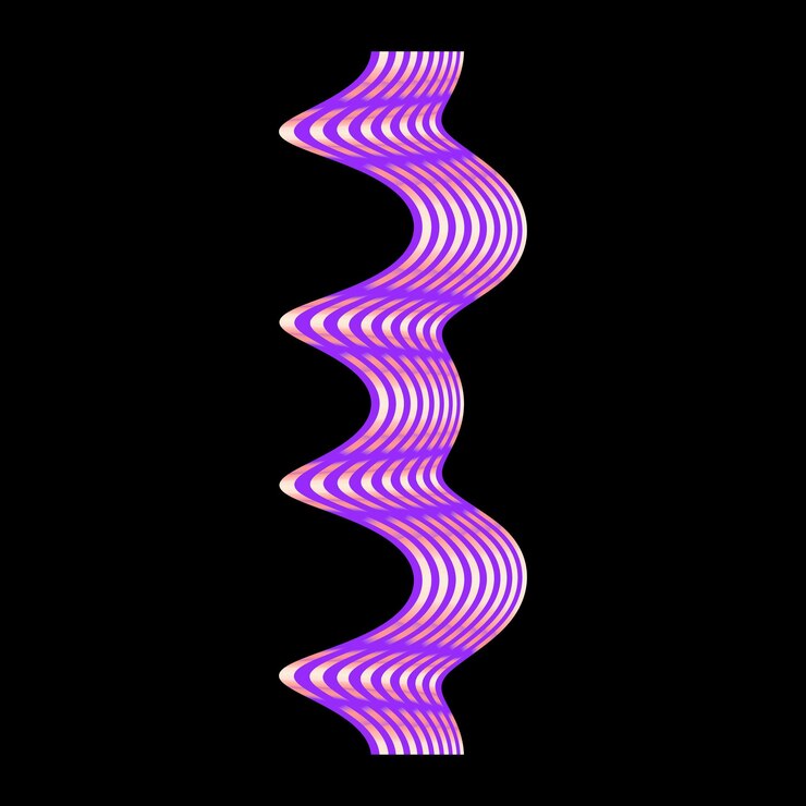 PSD abstract purple wavy lines
