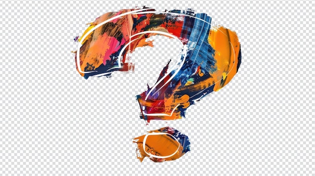 Abstract Question Mark Isolated on a White Background Suitable for Various Creative Projects and Design Needs