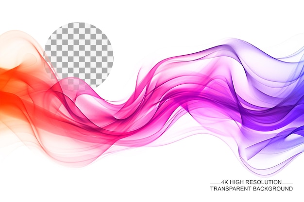 透明な背景の抽象的な赤と紫の滑らかな波