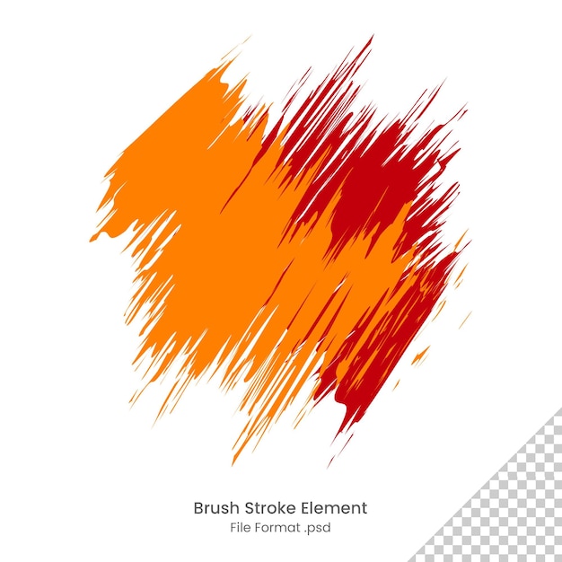 Abstract red orange brush background transparant design element template red orange brush design