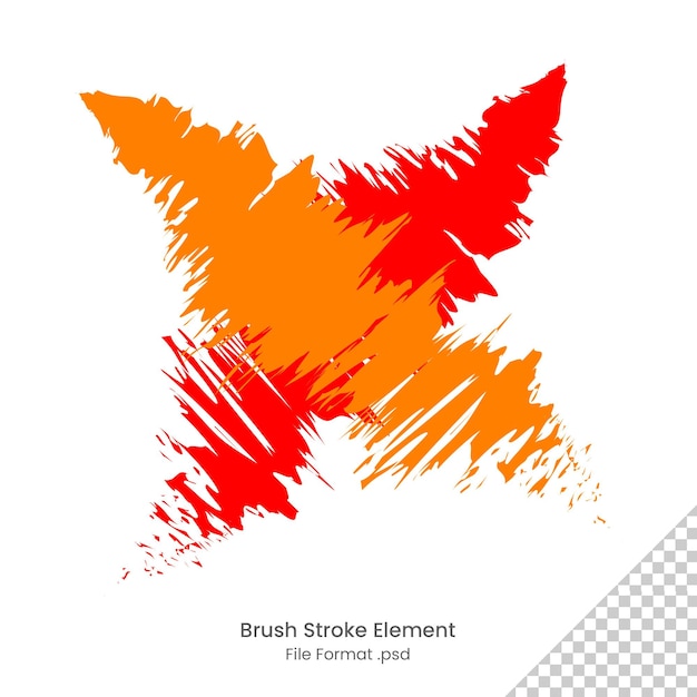 PSD abstract red orange brush background transparant design element template red orange brush design