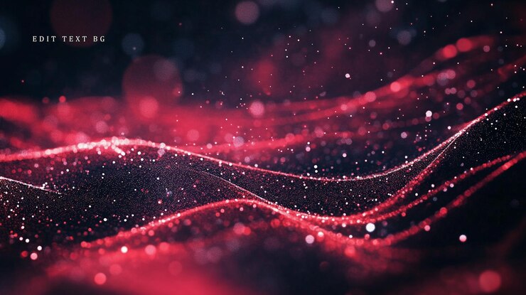 PSD abstract red particle wave background 1
