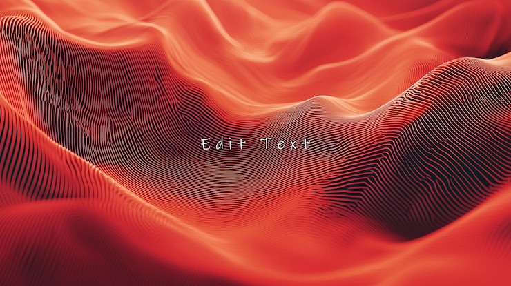 PSD abstract red wave pattern background