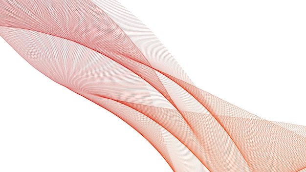 abstract red wave with flowing lines