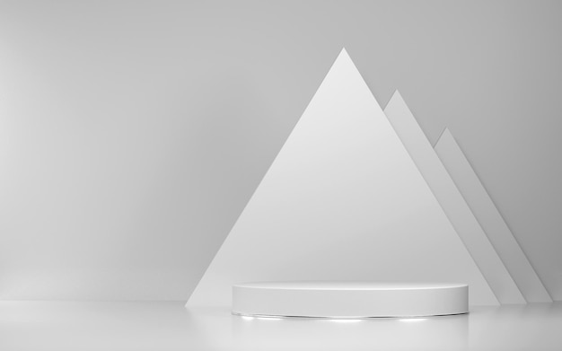 abstract scene for product display with geometric shapes