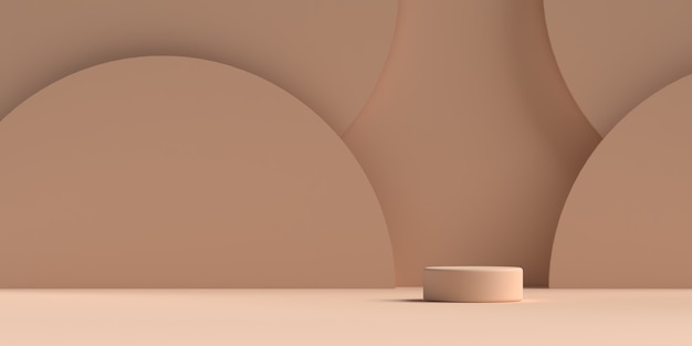 Abstract scene geometry shape podium rendering