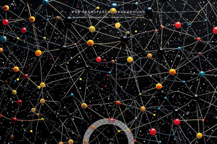 PSD abstract science background molecules technology with polygonal shapes connecting dots and lines