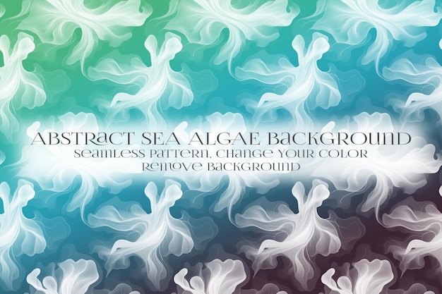 abstract sea algae pattern on remove background texture