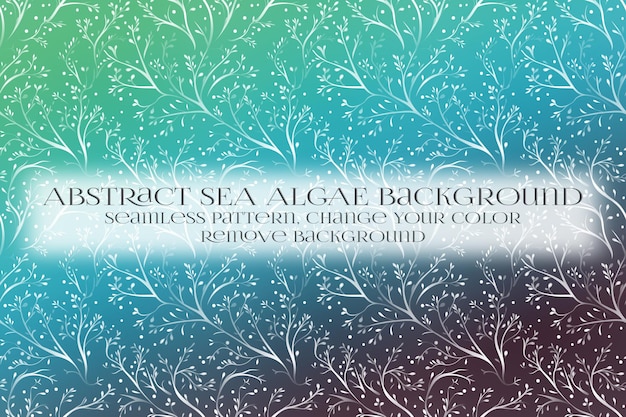 abstract sea algae pattern on remove background texture