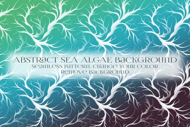 abstract sea algae pattern on remove background texture