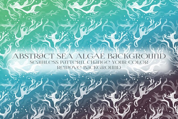 abstract sea algae pattern on remove background texture
