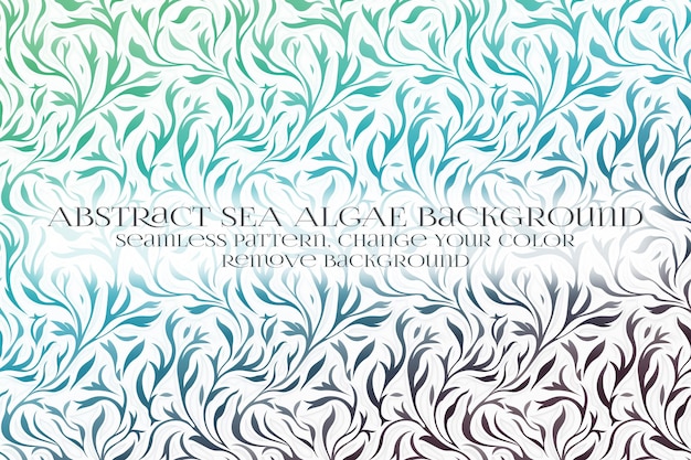abstract sea algae pattern on remove background texture