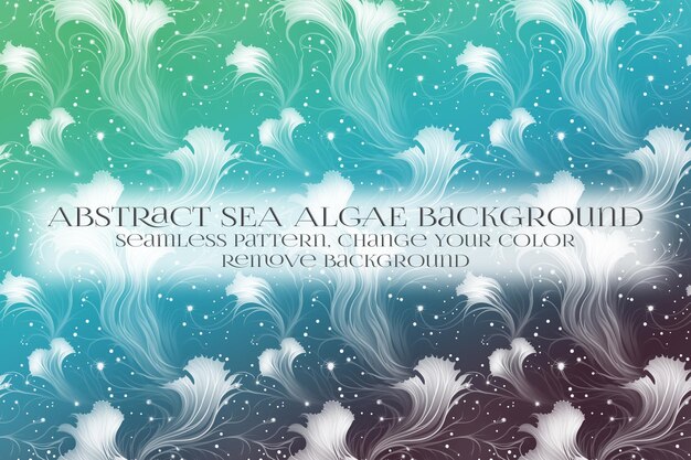 abstract sea algae pattern on remove background texture
