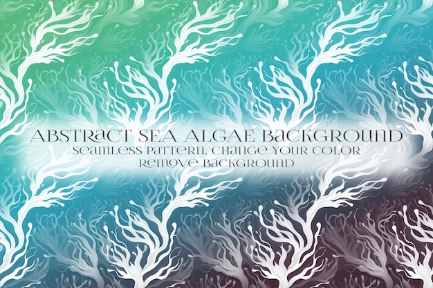 abstract sea algae pattern on remove background texture