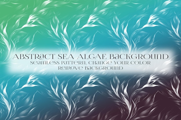 abstract sea algae pattern on remove background texture