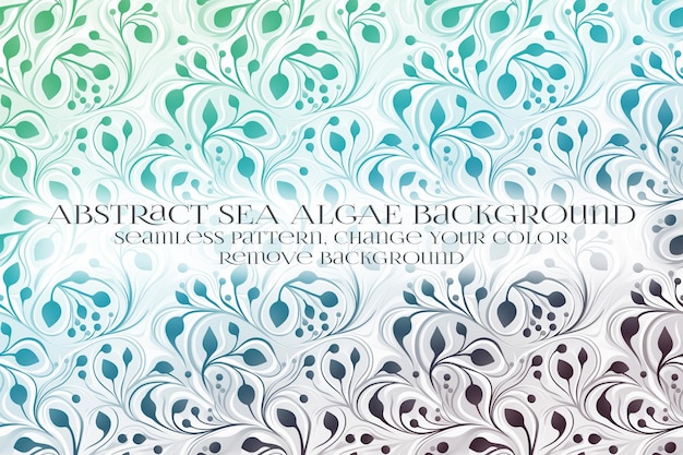abstract sea algae pattern on remove background texture