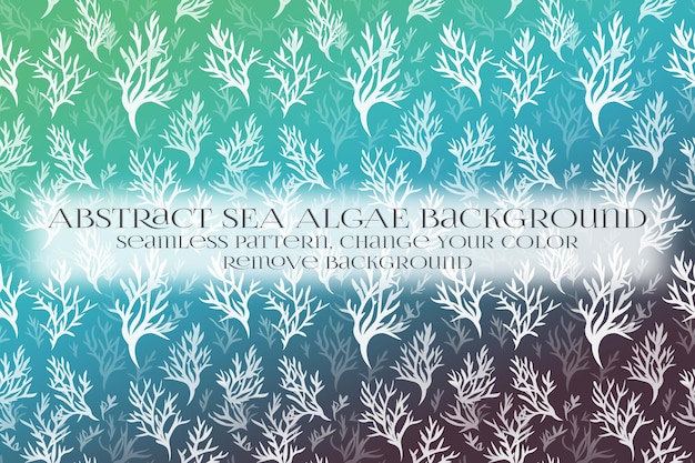 abstract sea algae pattern on remove background texture