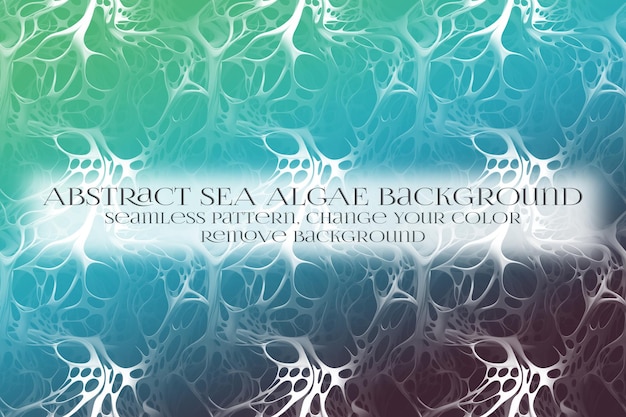 PSD Абстрактный узор морских водорослей на удалении фоновой текстуры