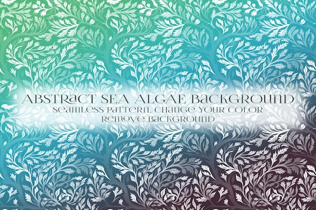 abstract sea algae pattern on remove background texture