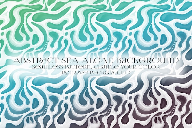 abstract sea algae pattern on remove background texture