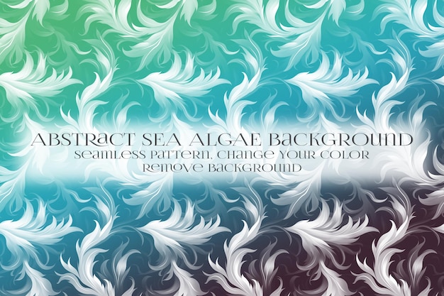 abstract sea algae pattern on remove background texture