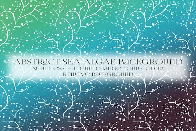 abstract sea algae pattern on remove background texture