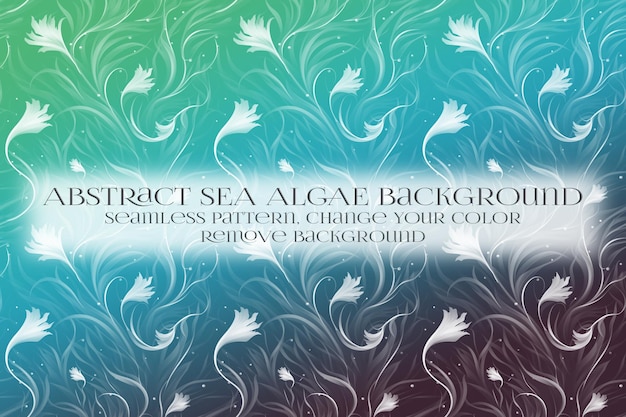 abstract sea algae pattern on remove background texture