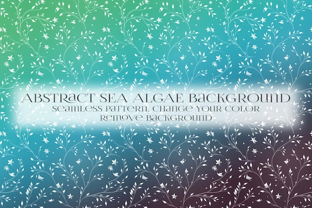 abstract sea algae pattern on remove background texture