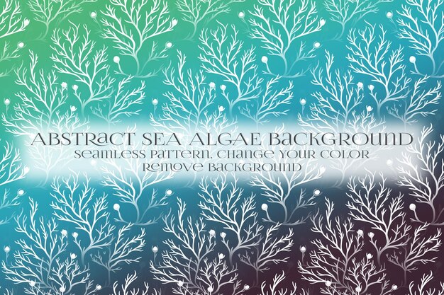 Abstract Sea Algae Pattern on Remove Background Texture