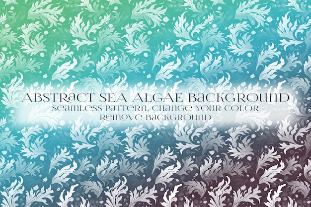 abstract sea algae pattern on remove background texture