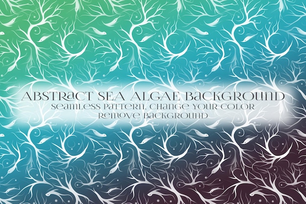 abstract sea algae pattern on remove background texture
