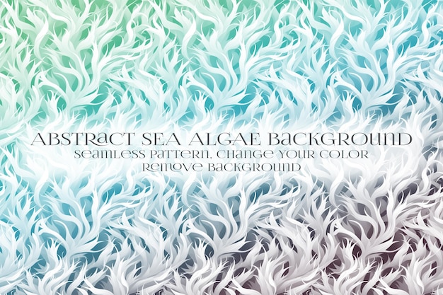 abstract sea algae pattern on remove background texture