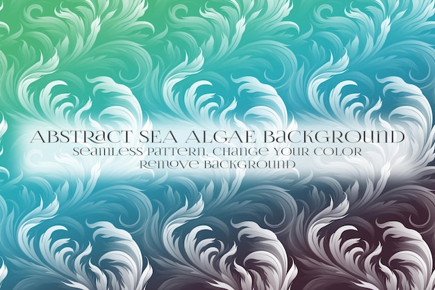 abstract sea algae pattern on remove background texture