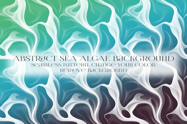 abstract sea algae pattern on remove background texture