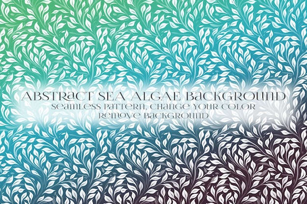abstract sea algae pattern on remove background texture