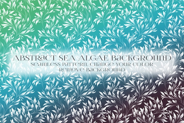 abstract sea algae pattern on remove background texture