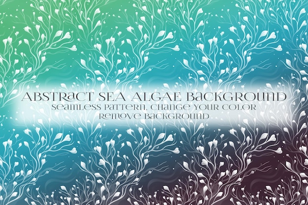 abstract sea algae pattern on remove background texture