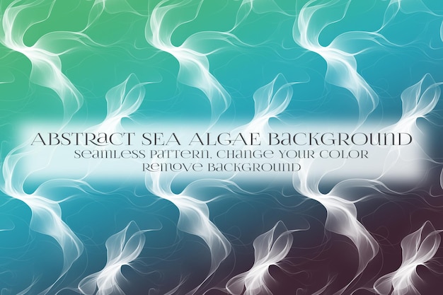 abstract sea algae pattern on remove background texture