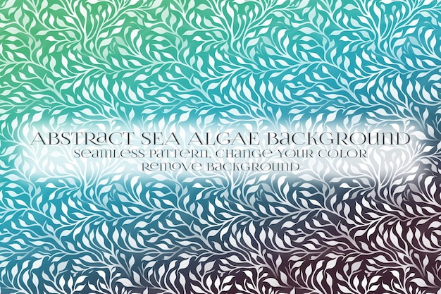 abstract sea algae pattern on remove background texture