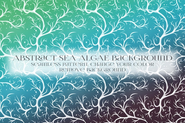 abstract sea algae pattern on remove background texture