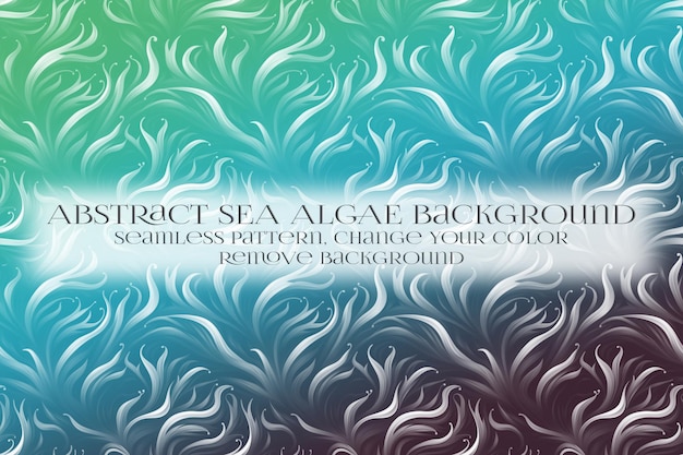 abstract sea algae pattern on remove background texture