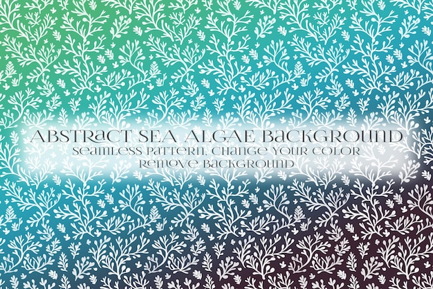 abstract sea algae pattern on remove background texture