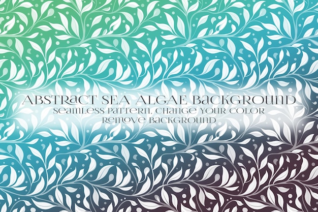 abstract sea algae pattern on remove background texture