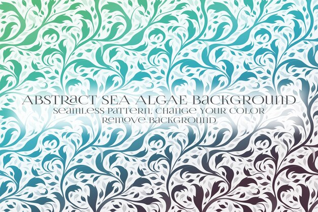 abstract sea algae pattern on remove background texture