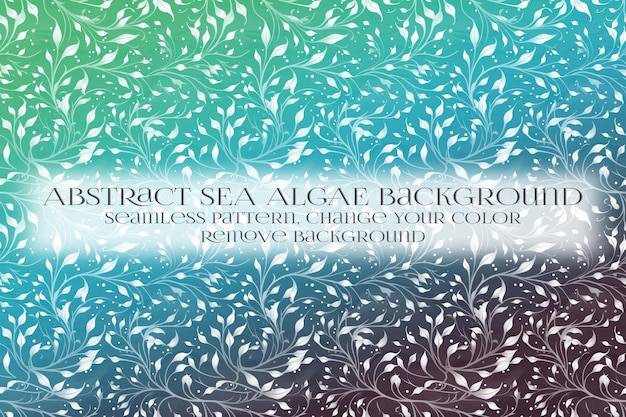 abstract sea algae pattern on remove background texture
