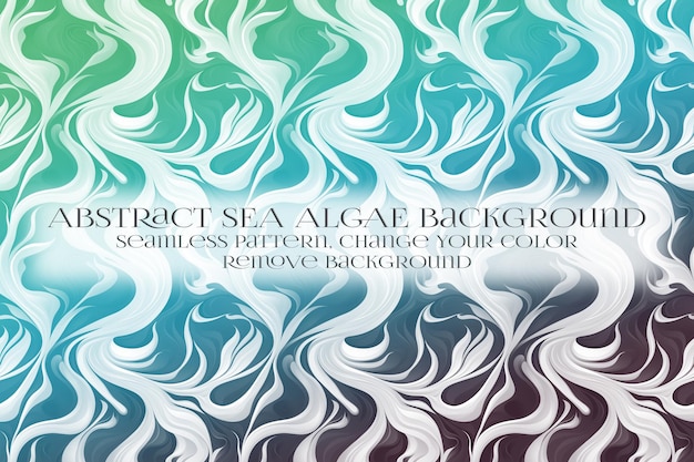 abstract sea algae pattern on remove background texture